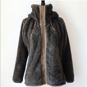 KUHL Gray Fleece Sherpa Flight Zip Jacket size XL